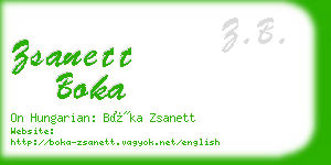 zsanett boka business card